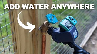 Add a Water Spigot Anywhere In Your Yard Extend a Hose Bib Water Faucet and Install Drip Irrigation [upl. by Shaeffer246]