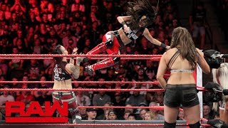 The Bella Twins amp Natalya vs The Riott Squad Raw Sept 24 2018 [upl. by Kcinemod]