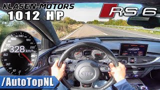 1012HP AUDI RS6 Akrapovic  Klasen Motors  300kmh AUTOBAHN POV by AutoTopNL [upl. by Dorahs]