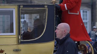 Danish Queen Margrethe II takes her last carriage ride through Copenhagen before abdication  AFP [upl. by Akin601]