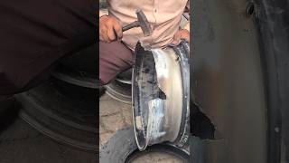 Repairing Broken Alloy Rim│Restoration of cracked Alloy Rim Wheel│restoration repair [upl. by Tol]