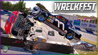 MASSIVE MIDAIR COLLISIONS Figure 8  Wreckfest  NASCAR [upl. by Trakas]