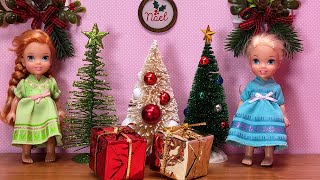 CHRISTMAS 2022  Elsa amp Anna toddlers  gifts  decorating the tree  Barbie [upl. by Rednave419]