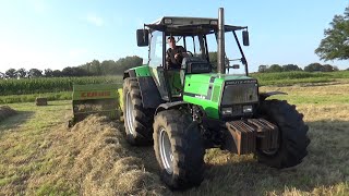 DeutzFahr amp Claas baling hay [upl. by Vonni]