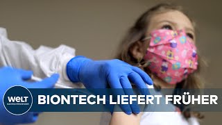 IMPFKAMPAGNE Biontech zieht Launch von CoronaImpfstoff für fünf bis elfjährige Kinder vor [upl. by Raymonds]