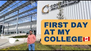 CONESTOGA COLLEGE WATERLOO 🇨🇦🇨🇦 MY FIRST DAY AT COLLEGE IN CANADA [upl. by Nibbor]