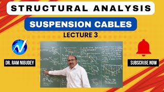 Suspension Cables L 3  Problem  Structural Analysis  Civil Engineering [upl. by Hevak]