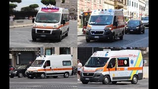 Compilation Ambulanze di Roma in sirena  Italian ambulances responding in Rome [upl. by Leahcim855]