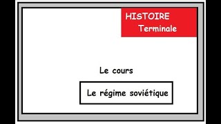 HISTOIRE Terminale le régime soviétique de lentre deux guerres [upl. by Kore92]