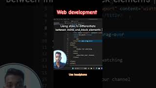 What are inline elements and block elements code webdevelopment html css [upl. by Nnagrom]