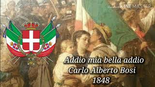 Addio mia bella addio  Carlo Bosi 1848  Italian Patriotic Song [upl. by Sucirdor]