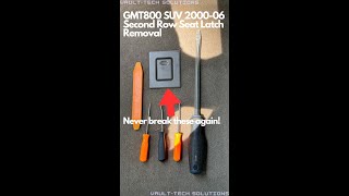 Seat Latch Removal Second Row GMT800 200006 Yukon Denali Suburban Escalade Tahoe [upl. by Kevon]