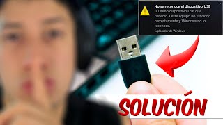 Mi PC no reconoce dispositivo USB  SOLUCIÓN EN 2024 [upl. by Harod694]