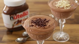 2 Ingredient Nutella Mousse Recipe [upl. by Maddie]