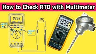 How to check Rtd PT 100 With Multimeter  How rtd work  resistance test for rtd [upl. by Annovad3]