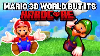 Mario 3D World BUT if we die we have to RESTART part 3 [upl. by Ynwat]