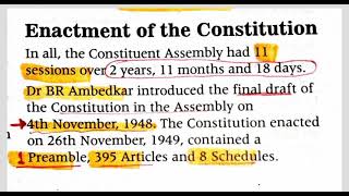 enactment of constitution  making of constitutionCONSTITUTIONAL DEVELOPMENT OF INDIA  polity🇮🇳 [upl. by Ostraw]