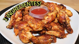 ALITAS DE POLLO sin horno sin aceite y con 3 ingredientes para que queden exquisitas [upl. by Akieluz]