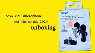 Boya v20 microphone unboxing 2024 [upl. by Borrell]