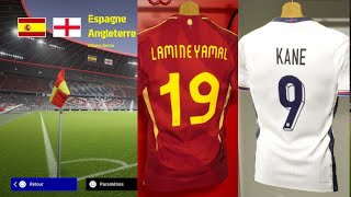 Espagne  Angleterre Finale Euro 2024 eFootball 2024 [upl. by Linoel978]