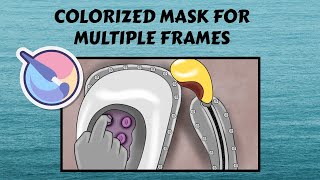 HOW TO USE COLORIZED MASK IN KRITA FOR MULTIPLE ANIMATION FRAMES [upl. by Iarised]