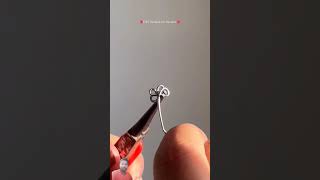 Nose Pin From Paperclip youtube hack youtubeshorts navratri nosepins collection [upl. by Callida]