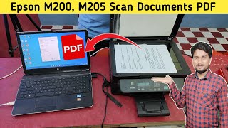 How To Scan Documents in Epson M200 M205  epson m200 printer me scan kaise kare [upl. by Neik]