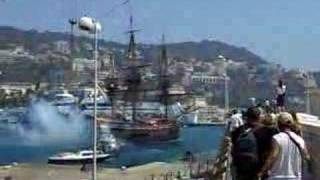 The Götheborg tallship leaving Nice [upl. by Assyram]