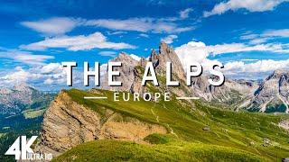 FLYING OVER THE ALPS 4K UHD  Relaxing Music Along With Beautiful Nature Videos  4K Video HD [upl. by Ferdy]