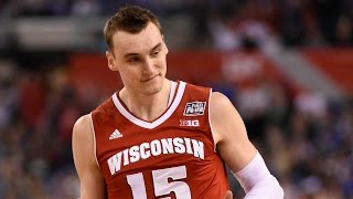 Wisconsin vs Kentucky Sam Dekker three takes lead for good [upl. by Aitnecserc]