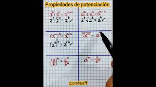 Propiedades de potenciación  Profe Jeff [upl. by Eanrahs]