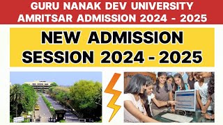 GNDU Admission New Session 2024  2025  Gndu University Amritsar Admission 2024  Admission Process [upl. by Nehttam]