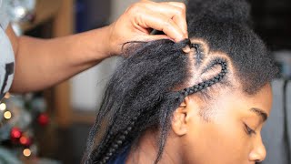 HOW TO HEART SHAPED CORNROWS [upl. by Navy]