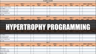 Complete Programming and Periodization for Hypertrophy Training  How to Write a Hypertrophy Program [upl. by Jegger]