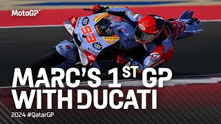 Marc Marquez Ducati debut at Lusail from the inside 👀  2024 QatarGP [upl. by Wernher647]