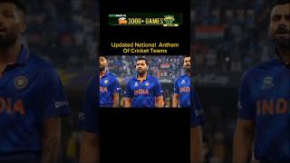 Updated National anthem of cricket team 🏏 cricket team sport [upl. by Occir]