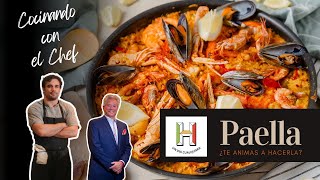 Como hacer Paella española aprendiendo de los mejores en Un Dia Cualquiera Cocinando con el Chef [upl. by Ynnavoig381]