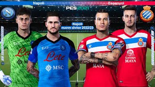 PES 2021 • Kepa Napoli Vs Espanyol Amichevoli Estive • nuove divise 202223 [upl. by Atnahsa]