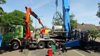 Transport en opbouw Eclipse kermis Heerhugowaard [upl. by Ahsenhoj]