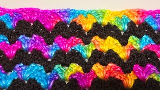 Crochet Stitch For Blankets And Scarfs  Interlocking Double VStitch  The Joy of Crochet [upl. by Kostival287]