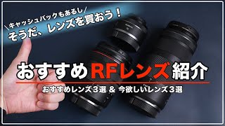 【Canon】おすすめレンズ3選＆欲しいレンズ3選｜キャッシュバックキャンペーン中 [upl. by Patton]