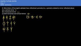 8 What letters of the English alphabet have reflectional symmetry ie symmetry related to [upl. by Dev]