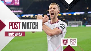 “It Was A Perfect End”  Burnley 12 West Ham  Tomáš Souček  Post Match Reaction [upl. by Yllac]