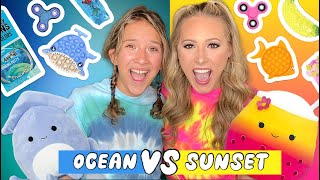 OCEAN 💙🌊🤍 VS SUNSET 💗🌅 💛LEARNING EXPRESS SHOPPING CHALLENGE [upl. by Strang803]