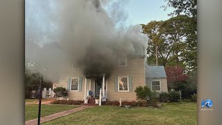 Two adults displaced after residential structure fire in Newport News [upl. by Dorry]