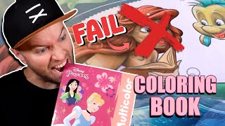 PROFESSIONAL ARTIST vs a CHILDRENS Coloring Book  Disney Princess [upl. by Iccir]