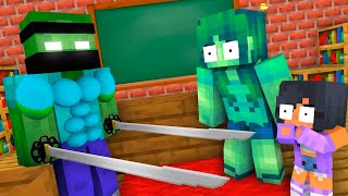 Monster School  MONSTERS ZOMBIE BECAME SAMURAI  Minecraft Animation [upl. by Eipper]