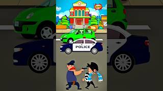 Police Uncle Vs Thief Cartoon 😱  shorts cartoon youtubeshorts [upl. by Ailecara]