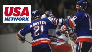 Game 6 1982 Patrick Division Final Islanders at Rangers NHL on USA broadcast most of game [upl. by Nyrrat]