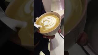 Barista competition barista one vs barista 2 coffeeart latteeart competition video [upl. by Hayarahs]